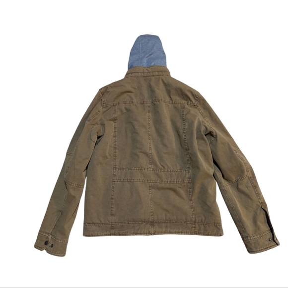 Levi’s Jacket Sherpa Lined Quilted Fleece Hood Trucker Durable Canvas Medium - Picture 2 of 9
